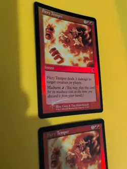 Fiery Temper x2 Instant MTG 2 Card. Old Vintage shooting star Foil. Torment. - Image 5