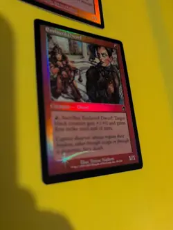 Enslaved Dwarf x2 MTG 2 Card. Old Vintage shooting star Foil. Torment. - Image 1