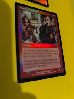 Enslaved Dwarf x2 MTG 2 Card. Old Vintage shooting star Foil. Torment. - Image 2