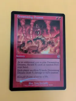 Devastating Dreams. Sorcery rare MTG Card Old Vintage shooting star Foil Torment - Image 1