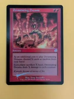 Devastating Dreams. Sorcery rare MTG Card Old Vintage shooting star Foil Torment - Image 5