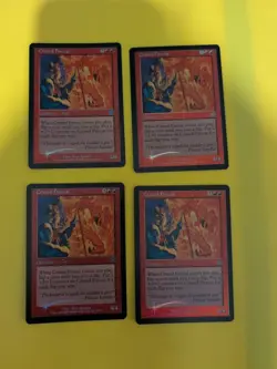 Crazed Firecat playset MTG 4 Card. Old Vintage shooting star Foil. Torment. - Image 1