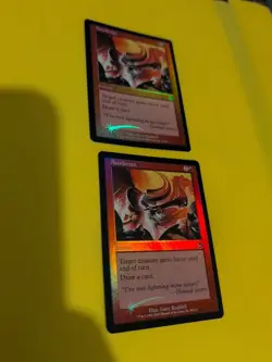 Accelerate x2 Instant MTG 2 Card. Old Vintage shooting star Foil. Torment. - Image 1