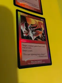 Accelerate x2 Instant MTG 2 Card. Old Vintage shooting star Foil. Torment. - Image 2