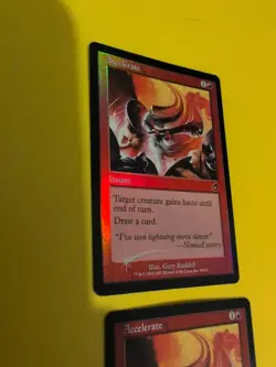 Accelerate x2 Instant MTG 2 Card. Old Vintage shooting star Foil. Torment. - Image 3
