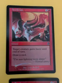 Accelerate x2 Instant MTG 2 Card. Old Vintage shooting star Foil. Torment. - Image 4