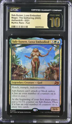 SAB-SUNEN, LUXA EMBODIED Aetherdrift Foil CGC 10 Pristine MTG [Nostalgium] - Image 1