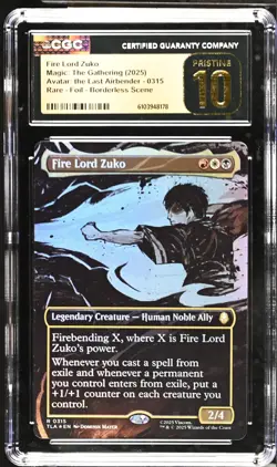 FIRE LORD ZUKO Avatar: The Last Airbender Borderless Foil CGC Pristine 10 MTG - Image 1