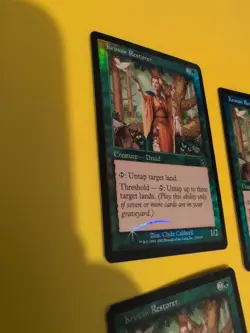 Krosan Restorer x3 Druid, MTG 3 Card. Old Vintage shooting star Foil. Torment. - Image 4