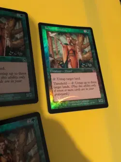 Krosan Restorer x3 Druid, MTG 3 Card. Old Vintage shooting star Foil. Torment. - Image 5