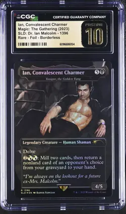 TASIGUR, THE GOLDEN FANG Secret Lair Ian Malcolm Foil CGC Pristine 10 MTG - Image 1