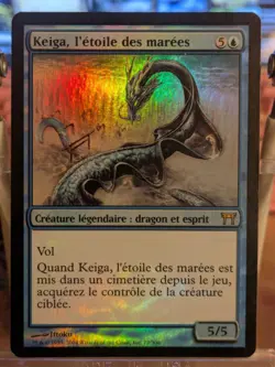 MTG FRENCH FOIL Keiga, the Tide Star - Champions of Kamigawa Magic Card # 72 - Image 1