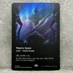 MTG Watery Grave (Borderless) - Edge of Eternities (EOE) #286 Foil NM Magic Card - Image 1