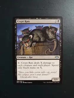 MTG Modern Horizons Crypt Rats x1 #84 NM Magic the Gathering - Image 1