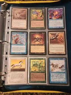 Vintage Magic The Gathering Binder Collection Card Lot MTG 1993-2003 - Image 1