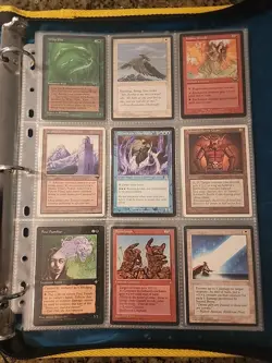 Vintage Magic The Gathering Binder Collection Card Lot MTG 1993-2003 - Image 1