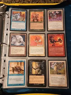 Vintage Magic The Gathering Binder Collection Card Lot MTG 1993-2003 Rares - Image 1