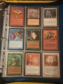 Vintage Magic The Gathering Binder Collection Card Lot MTG 1993-2003 Rares - Image 1