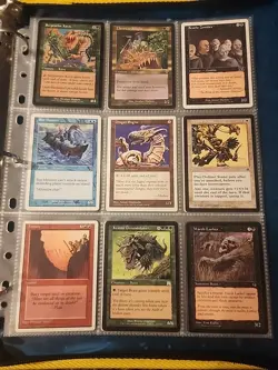 Vintage Magic The Gathering Binder Collection Card Lot MTG 1993-2003 Rares - Image 3