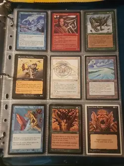 Vintage Magic The Gathering Binder Collection Card Lot MTG 1993-2003 Rares - Image 1