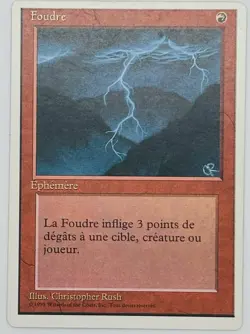 MTG Lightning Bolt Fourth Edition French (Foudre) - Image 1