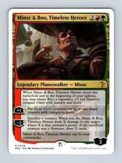 Minsc & Boo, Timeless Heroes (White Border) Mystery Booster 2 Non-Foil MTG NM - Image 1
