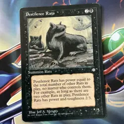 Pestilence Rats (Ice Age) #157 MTG Magic The Gathering MTG LP - Image 1