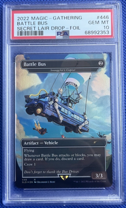 Magic The Gathering MTG Secret Lair Drop Foil Battle Bus #446 *PSA 10* - Image 1