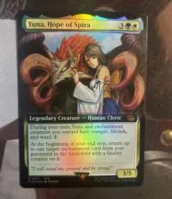MTG Magic - Yuna, Hope of Spira Extended Art FOIL Mythic - FFX 0517 Near Mint NM - Image 1