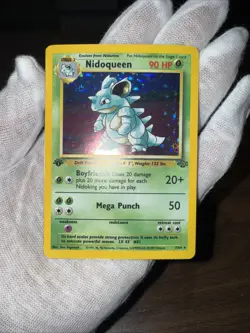 1st Edition Nidoqueen 7/64 Jungle Pokemon Card Holo Foil Rare NM - Image 1