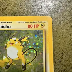 Pokemon TCG Raichu Holo 14/102 Base Set Card LP Condition - Image 4