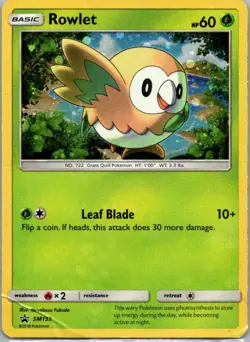 Pokemon TCG Rowlet SM153 SM Black Star Promos Holo D - Image 1