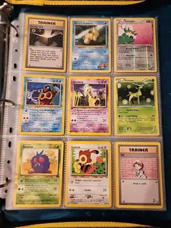 Pokemon Collection Binder Vintage Lot of Cards Holos Rares WoTC 1st Editions EX - Image 3