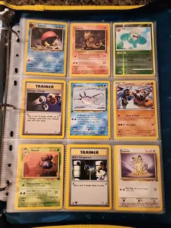 Pokemon Collection Binder Vintage Lot of Cards Holos Rares WoTC 1st Editions EX - Image 5