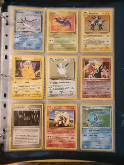 Pokemon Collection Binder Vintage Lot of Cards Holos Rares WoTC Movie Promo Etc - Image 1