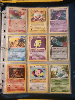 Pokemon Collection Binder Vintage Lot of Cards Holos Rares WoTC EX Era Reverse - Image 1