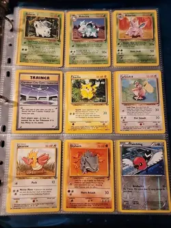 Pokemon Collection Binder Vintage Lot of Cards Holos Rares WoTC 1st Editions Etc - Image 4