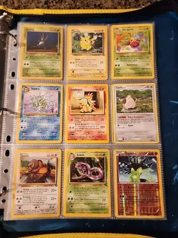 Pokemon Collection Binder Vintage Lot of Cards Holos Rares WoTC Base Lugia Etc - Image 3