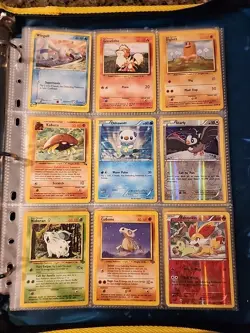 Pokemon Collection Binder Vintage Lot of Cards Holos Rares WoTC Base Lugia Etc - Image 4