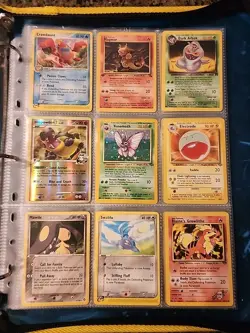 Pokemon Collection Binder Vintage Lot of Cards Holos Rares WoTC E-Reader Etc - Image 1
