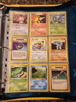Pokemon Collection Binder Vintage Lot of Cards Holos Rares WoTC E-Reader Etc - Image 4
