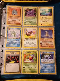 Pokemon Collection Binder Vintage Lot of Cards Holos Rares WoTC 1st Edition Etc - Image 3