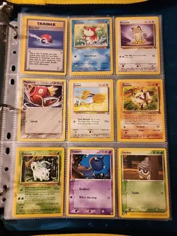Pokemon Collection Binder Vintage Lot of Cards Holos Rares WoTC 1st Edition Etc - Image 4
