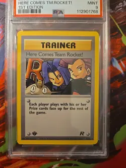 Here Comes Team Rocket! 71/82 1st Ed. Regular Team Rocket Vinatge Pokemon PSA 9 - Image 2