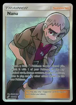 Pokemon Nanu 179/181 Sun & Moon Team Up Ultra Rare Full Art Near Mint - Image 1