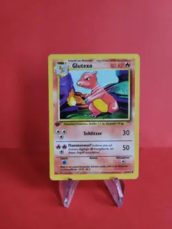 Pokemon Karten Sammlung - Starter Glutexo 24/102 1. Edition Base Exc-Near Mint - Image 1