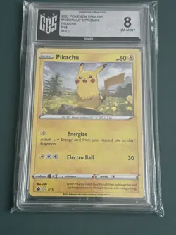 Pikachu 7/15 2022 McDonald’s Promo Holo Pokemon TCG 8 NM-Mint - Image 1