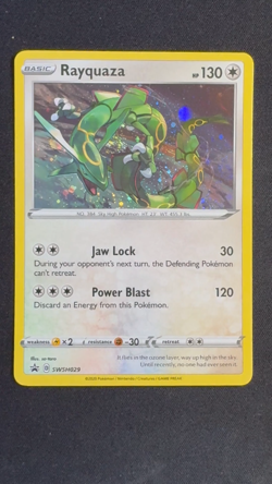 ??? Rayquaza SWSH029 (Swirl) Rebel Clash Black Star Promo Holo Pokemon NM ??? - Image 2