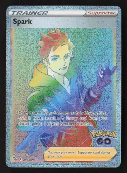 Spark 85/78 Rare Rainbow Pokemon GO Pokemon NM - Image 1