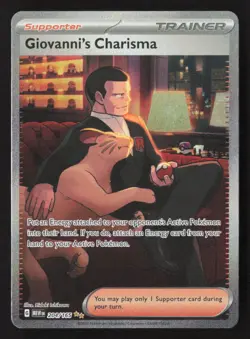 Giovanni's Charisma 204/165 Special Illustration Rare 151 Pokemon NM - Image 1